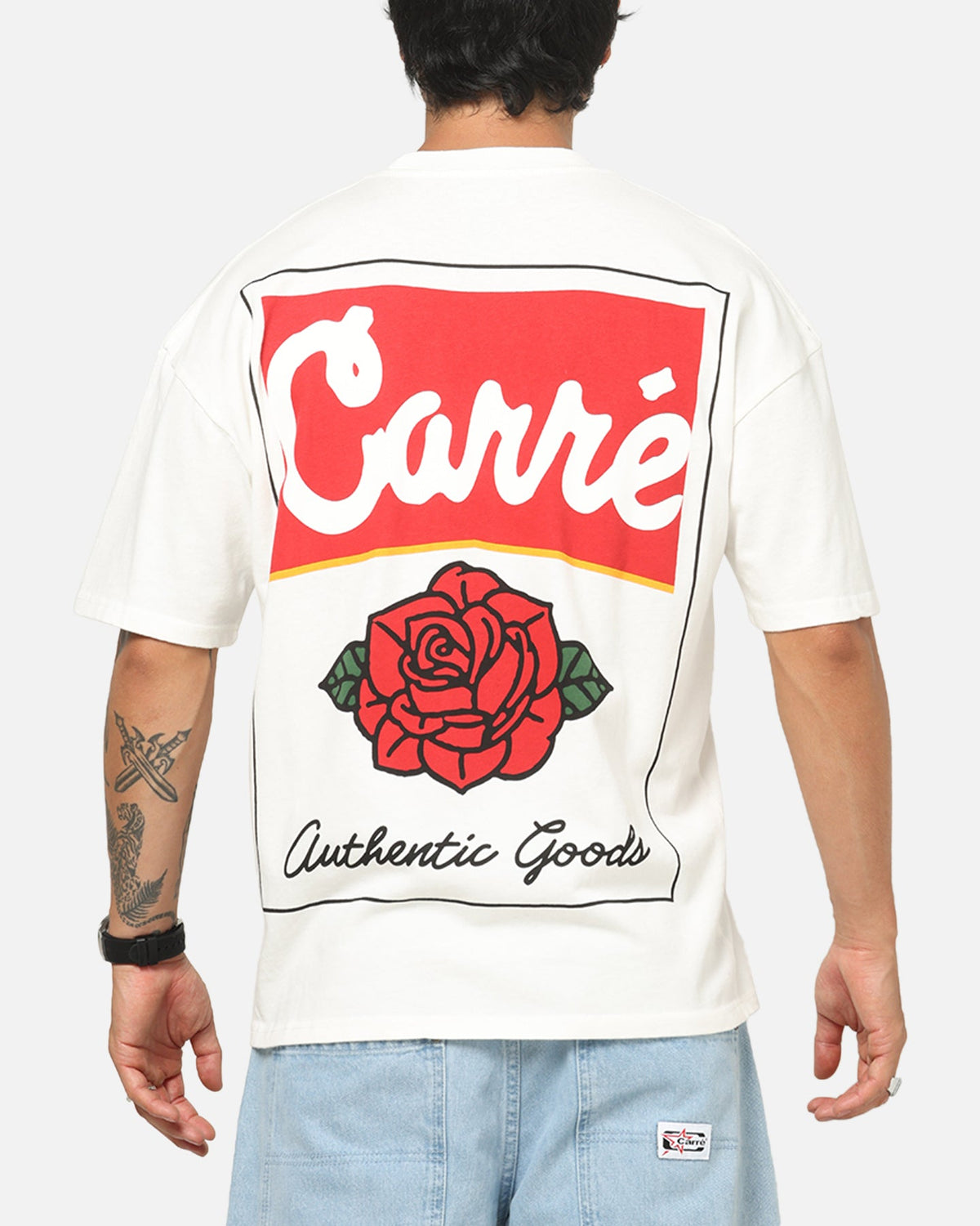 Carre Rose Box T-Shirt Off White