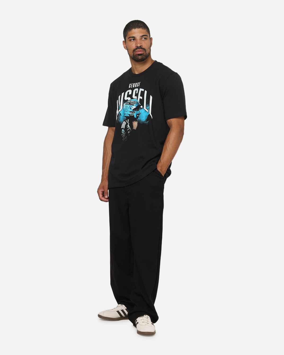 Adidas X Mercedes - AMG Petronas Formula 1 Team George Russell Graphic T-Shirt Black
