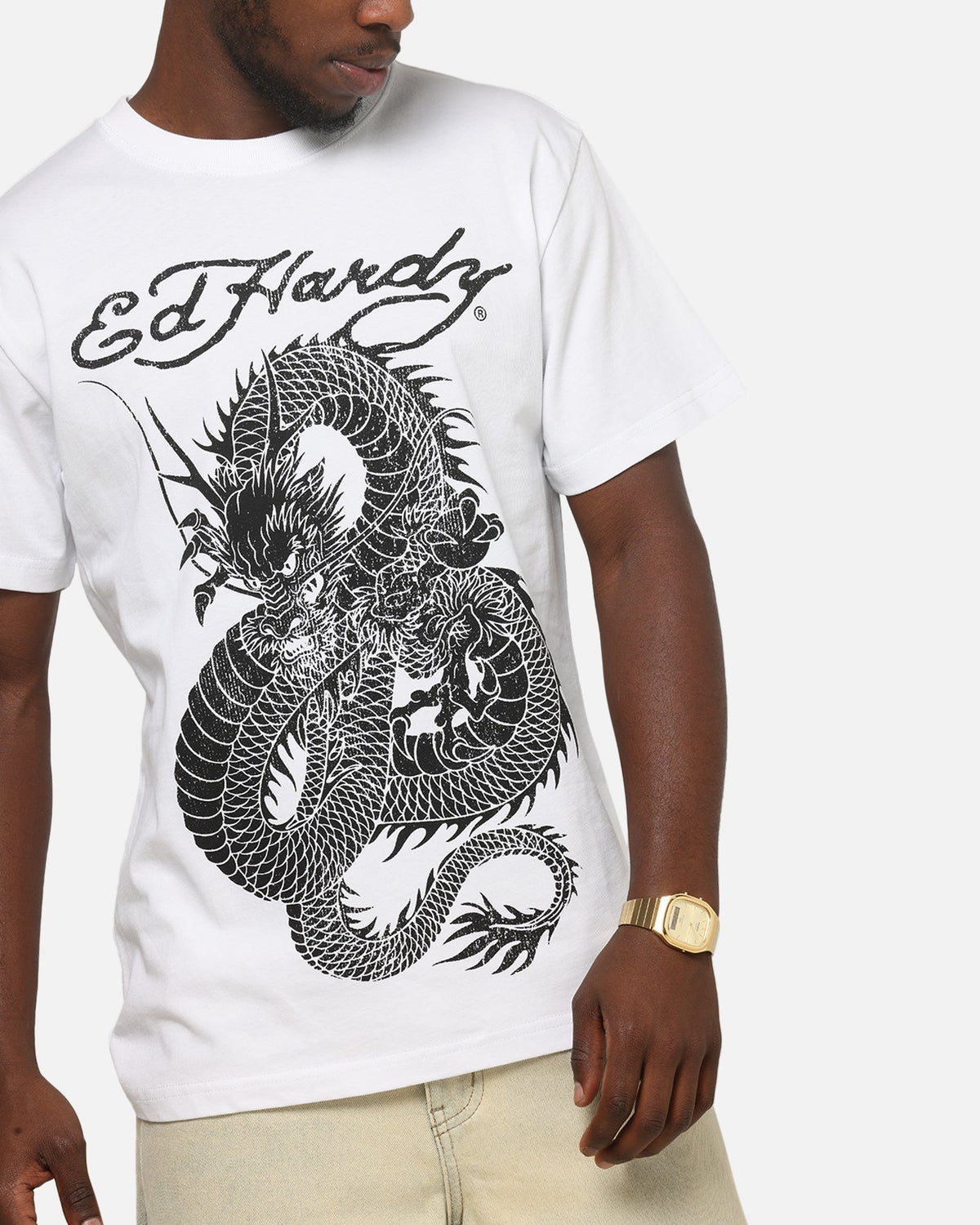 Ed Hardy Euro Fitted T-Shirt White