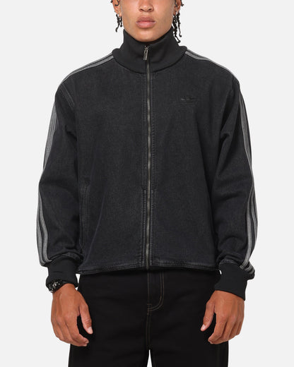 Adidas Adicolor Denim Firebird Track Top Black Denim