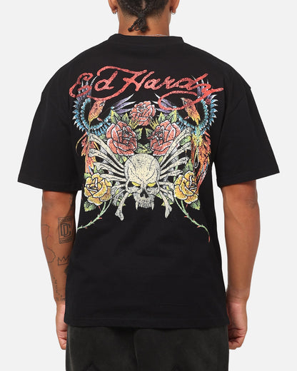 Ed Hardy Bloom T-Shirt Black
