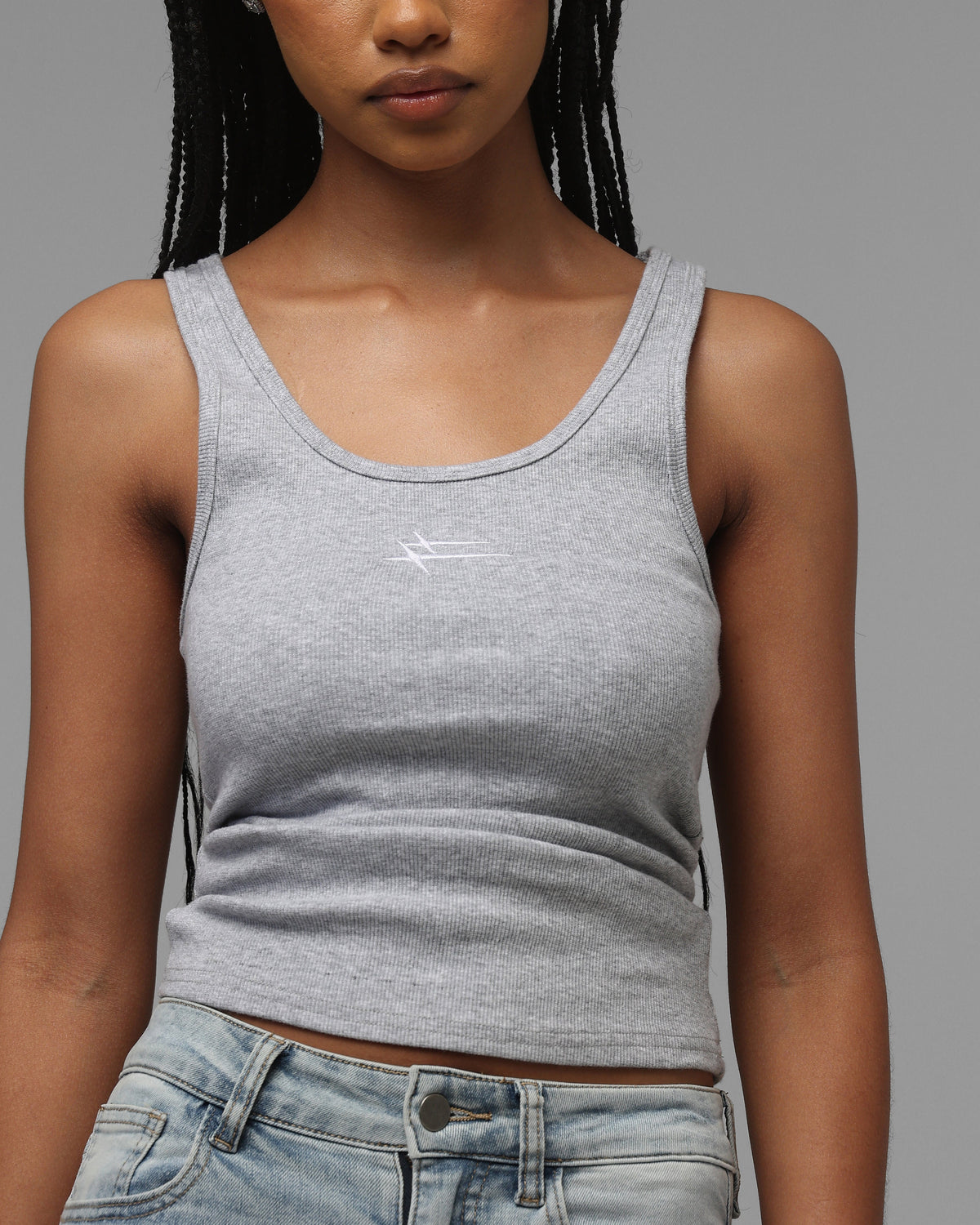 Loiter Women's Hybrid Scoop Neck Tank Grey Marle
