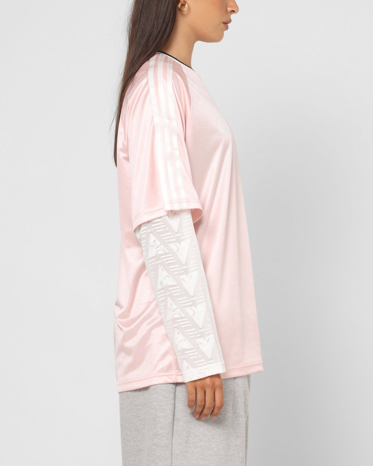 Adidas Women's Lace Long Sleeve Jersey Pink