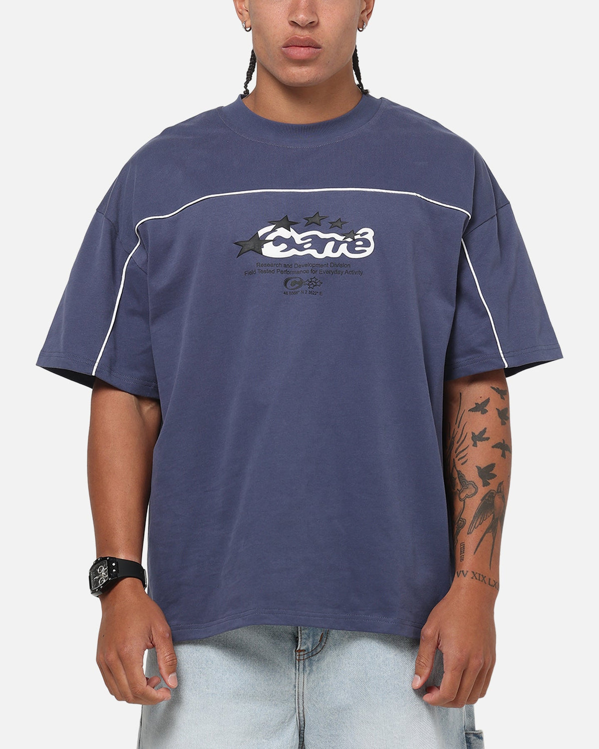 Carre Athletic Crew T-Shirt Vintage Navy
