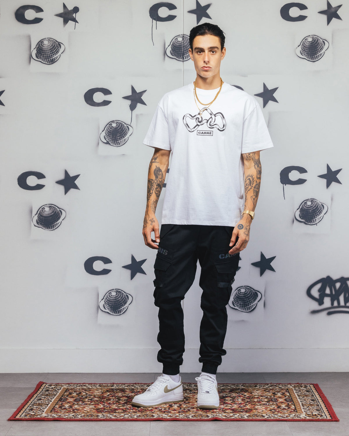 Carré Reflective Transition Cargo Joggers Black/Multi-coloured