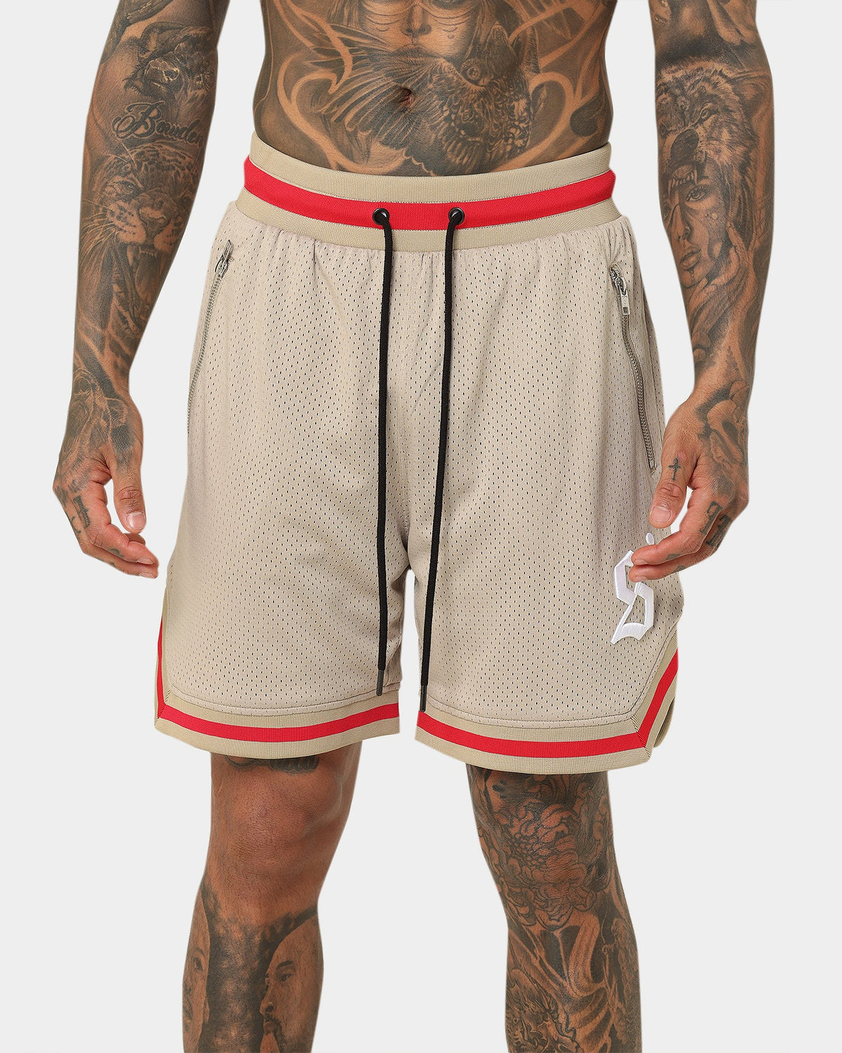 Saint Morta Envogue All-Star Basketball Shorts Stone/Red