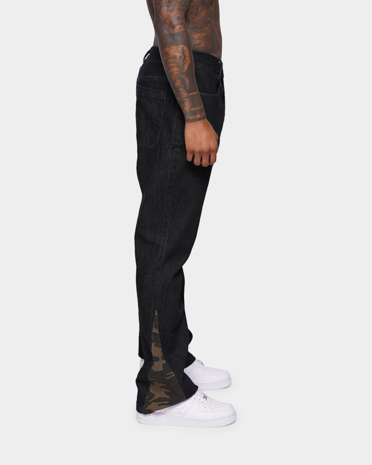 XXIII Valur Camo Flare Jeans Black/Camo