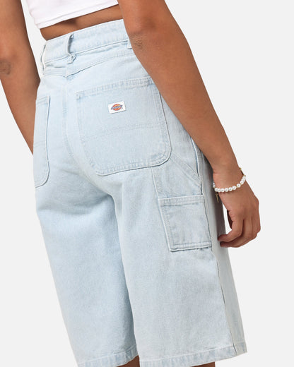 Dickies Women's Carpenter Denim Shorts Sky Blue