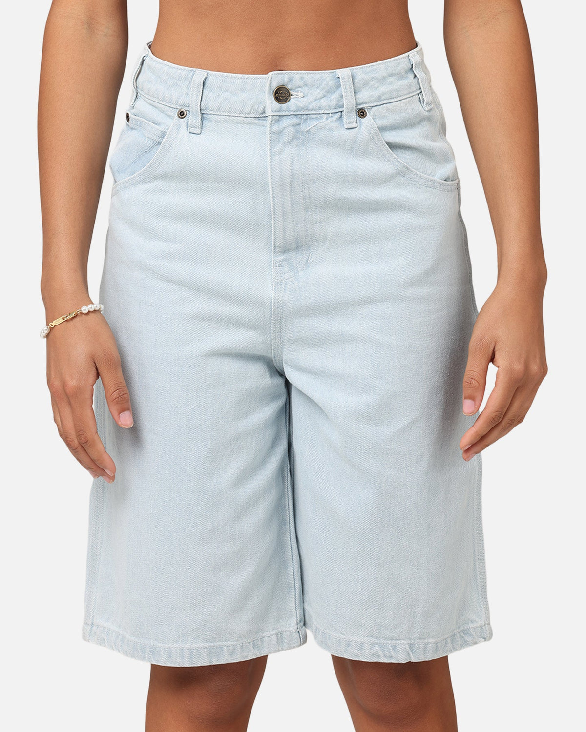 Dickies Women's Carpenter Denim Shorts Sky Blue