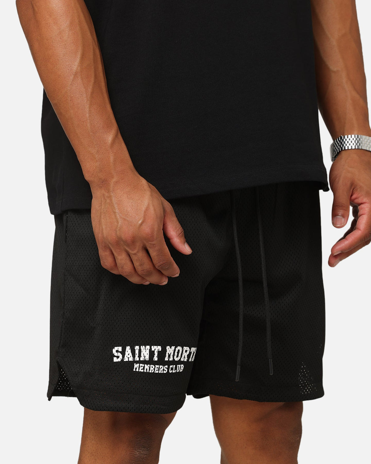 Saint Morta Members Club Mesh Shorts Black