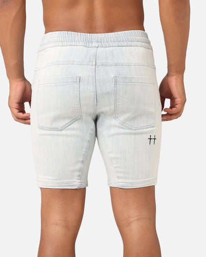 Saint Morta Correr Denim Shorts Light Blue