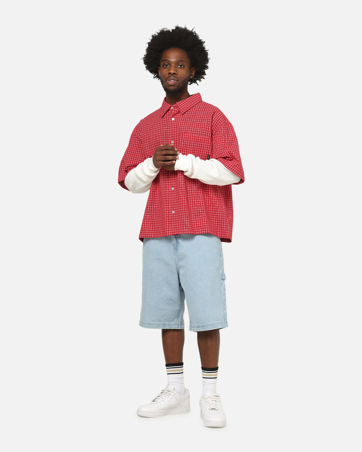 Carre Carpenter Jorts Light Blue Denim