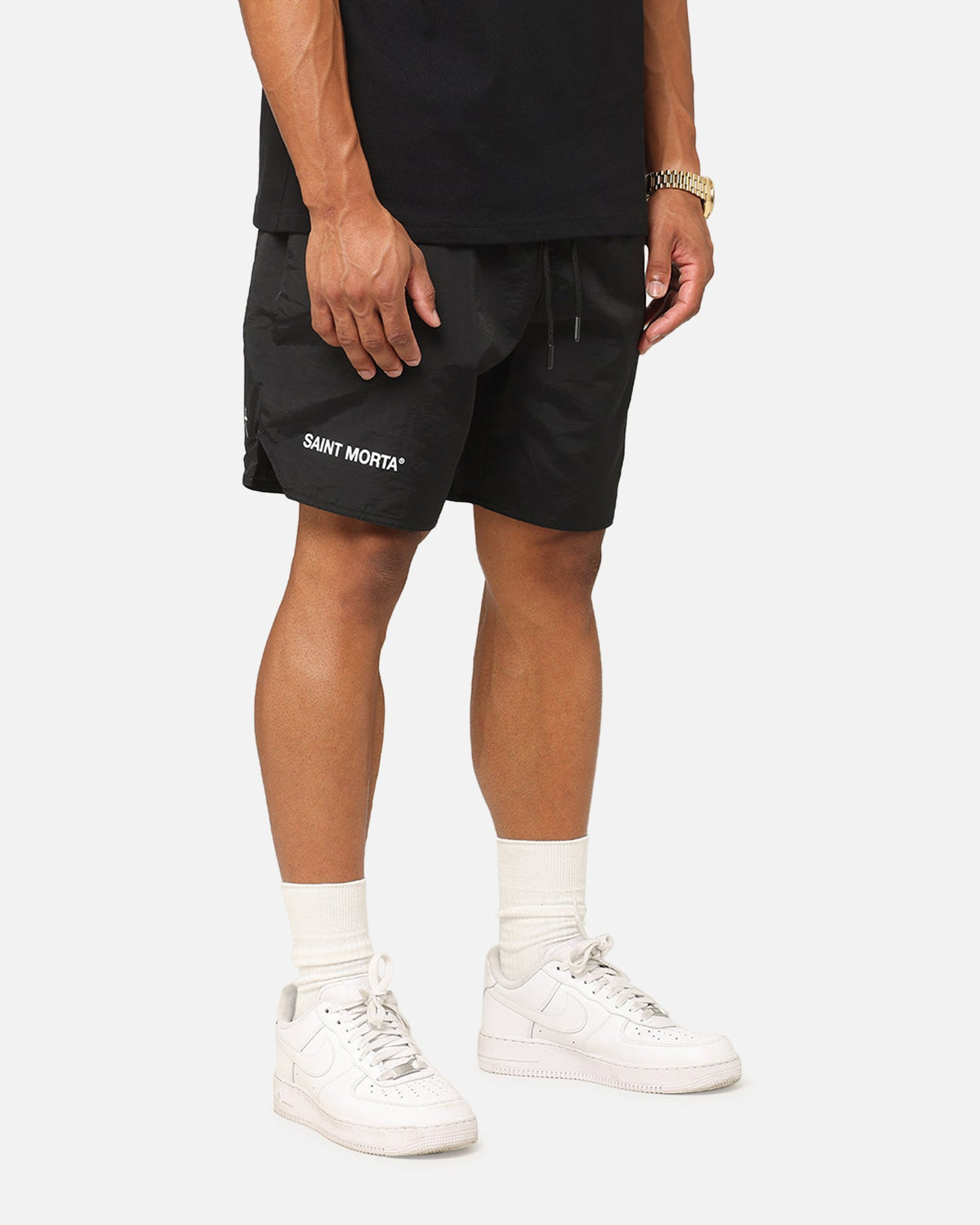 Saint Morta Official Nylon Shorts Black