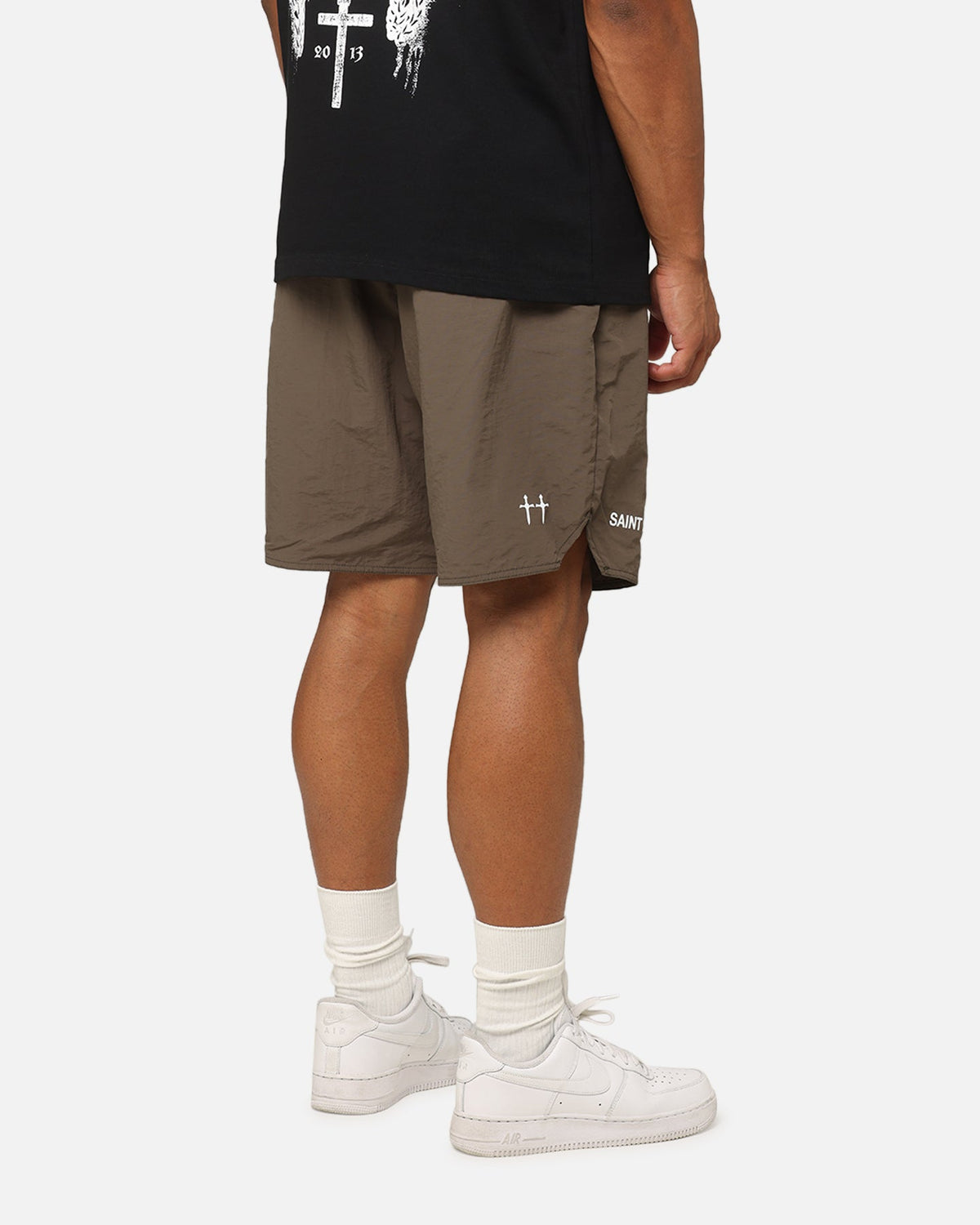 Saint Morta Official Nylon Shorts Dark Brown