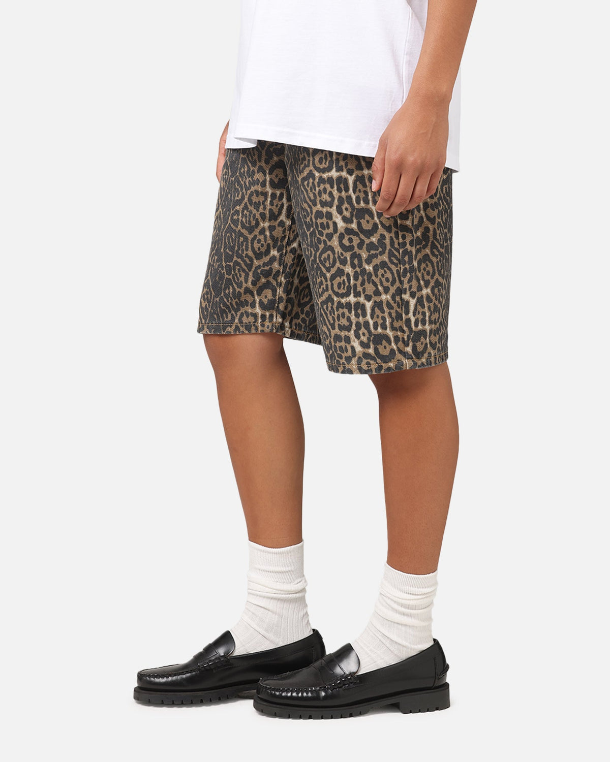 XXIII Women's Leopard Wide Leg Jorts Leopard