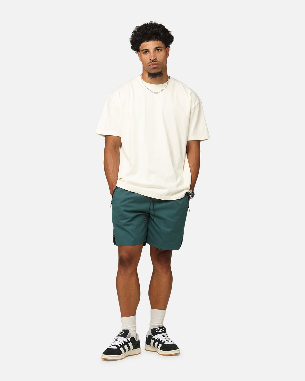 XXIII Elastic Cord Shorts Forest Green