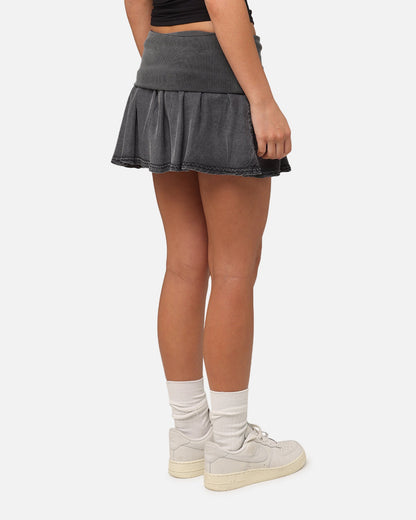 XXIII Women's Rib Mini Skirt Washed Black