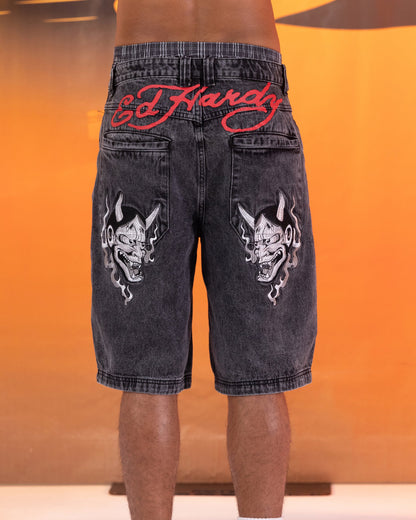Ed Hardy Devil Jorts Black