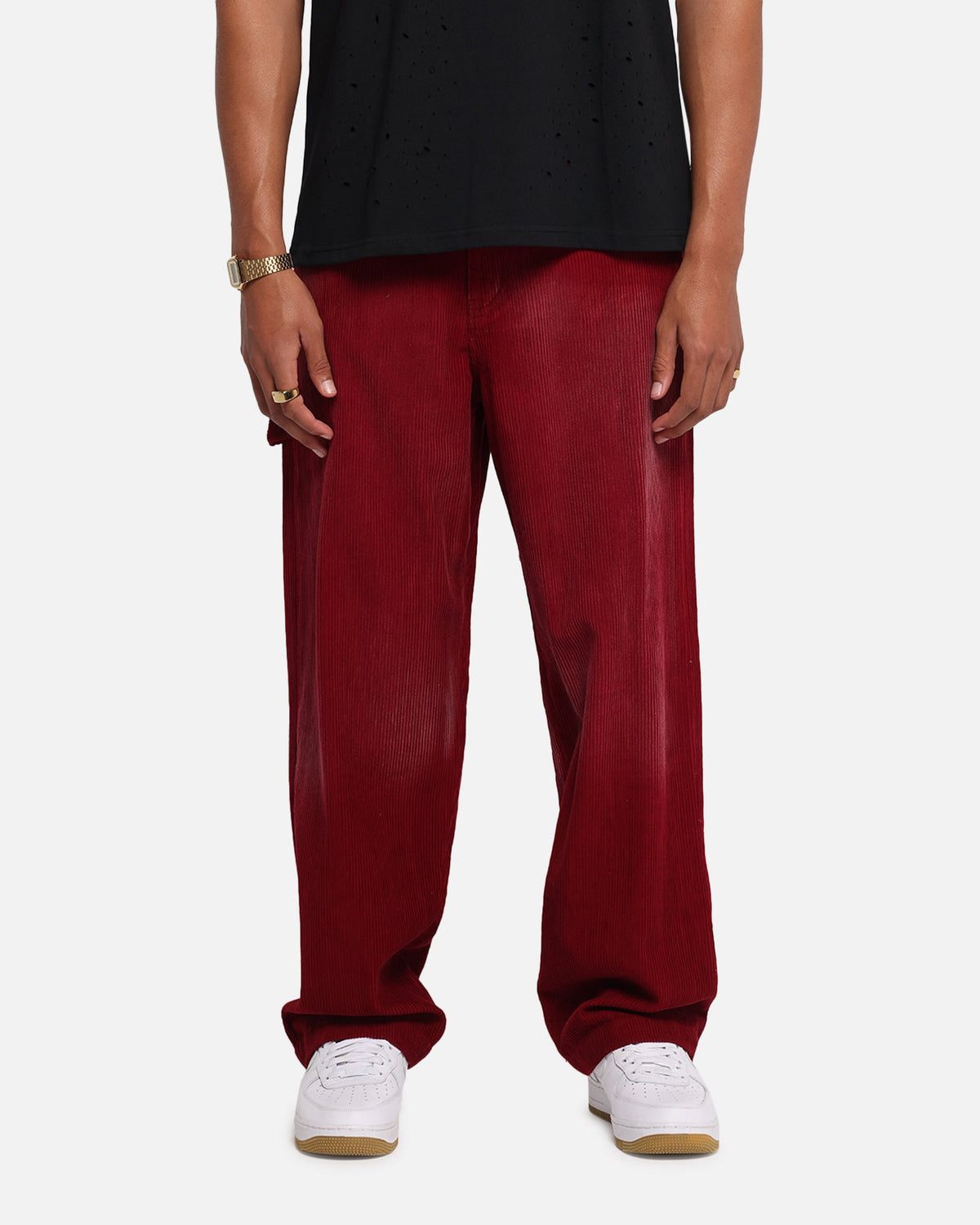 XXIII Corduroy Wash Pants Burgundy