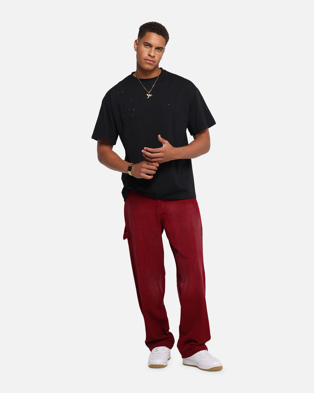 XXIII Corduroy Wash Pants Burgundy