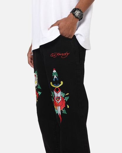 Ed Hardy Once Wounded Jeans Black