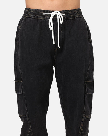 Saint Morta Rodeo Denim Joggers Black Shadow