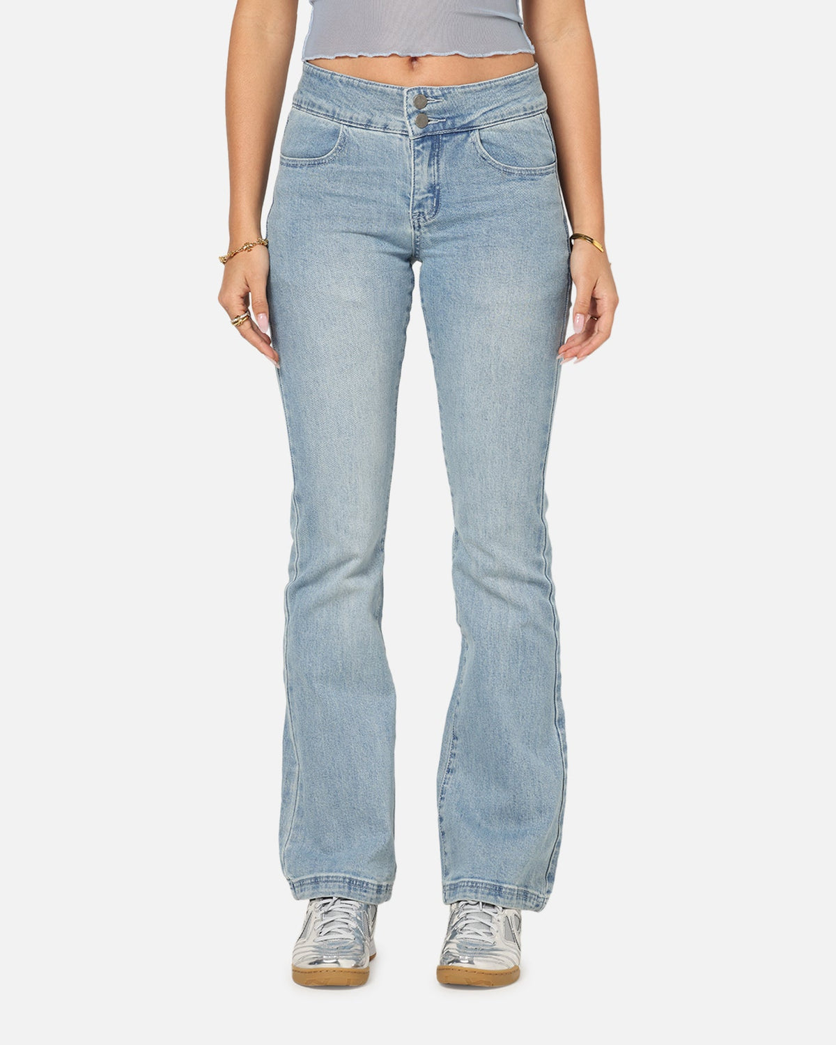 Ed Hardy Women's Low Rise Skinny Jeans Blue Denim