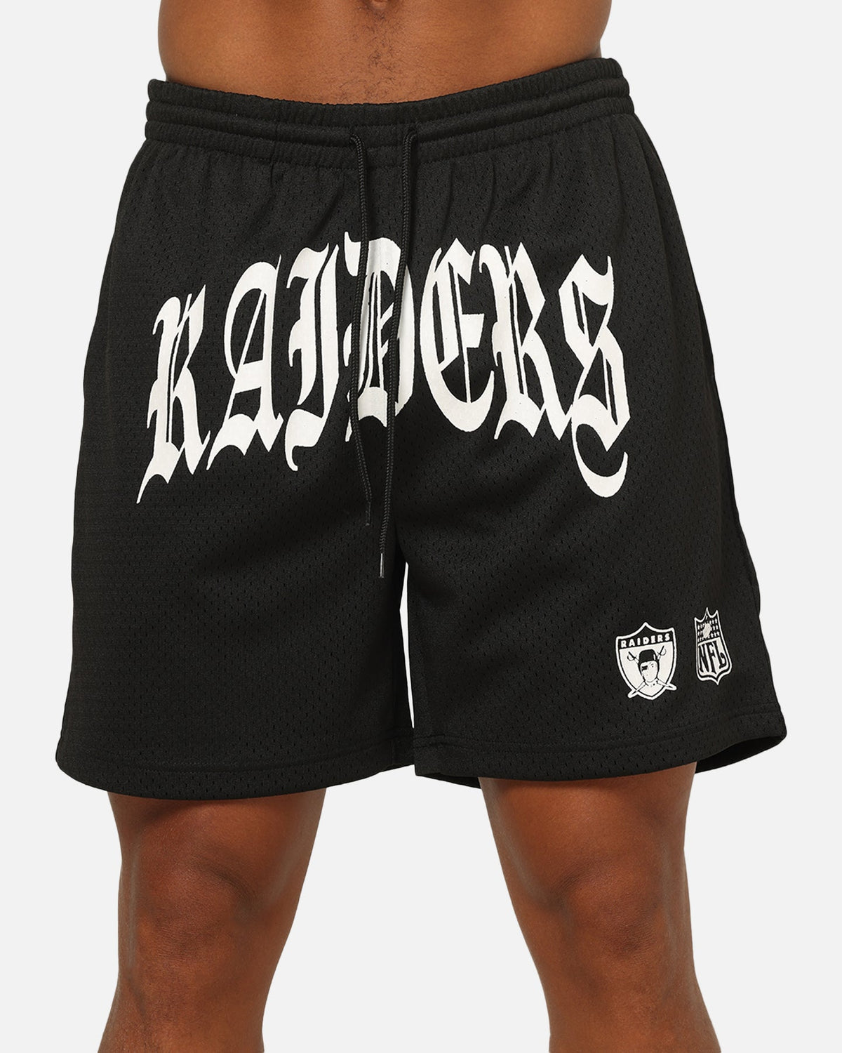 Mitchell & Ness Las Vegas Raiders Arch Script Shorts Black/White