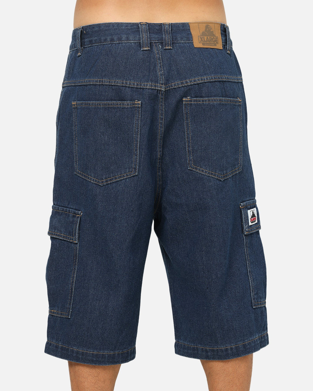 X-Large Baggy Cargo Denim 91 Shorts Dark Indigo