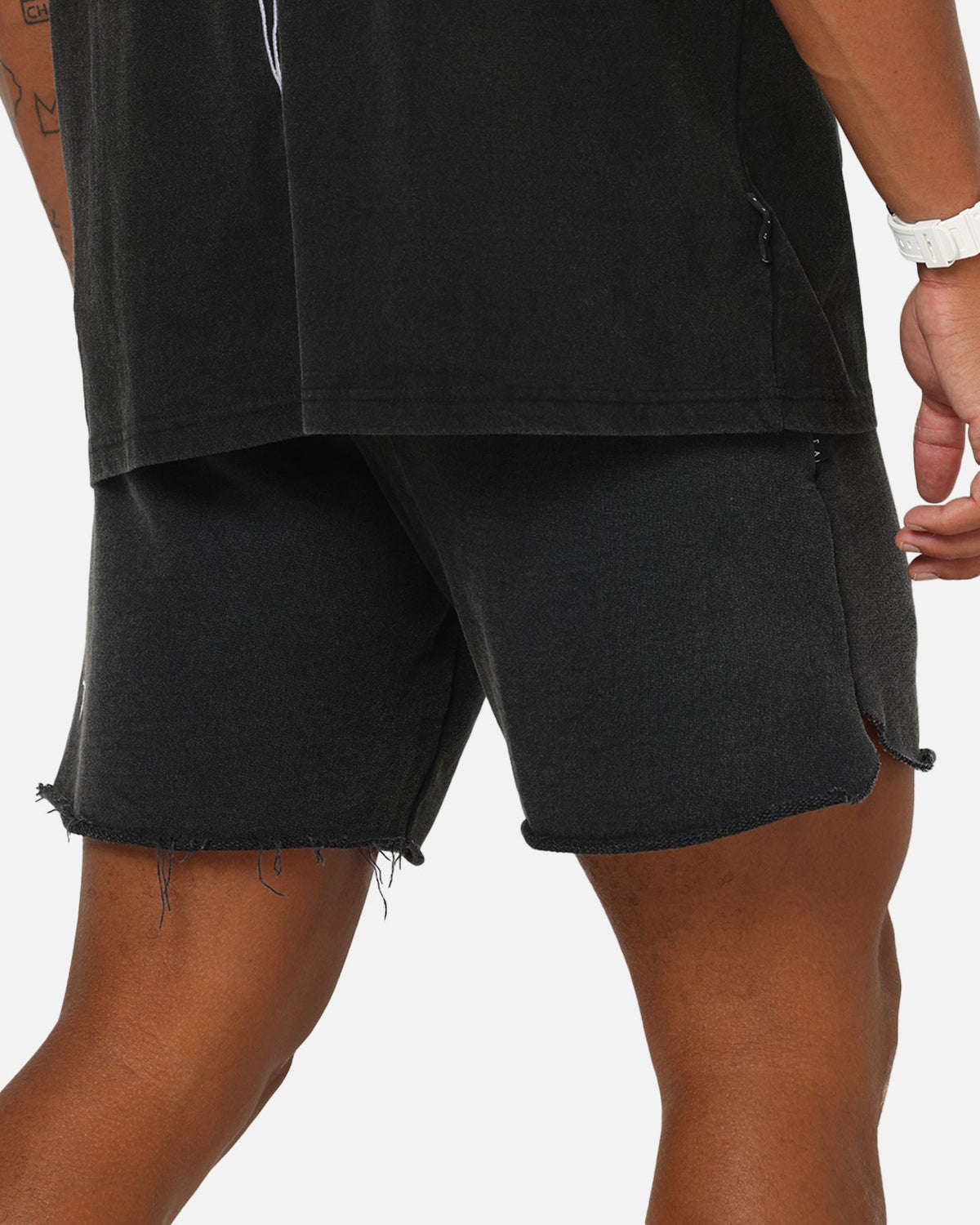 Saint Morta Athltc Sweat Shorts Washed Black