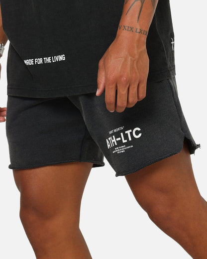 Saint Morta Athltc Sweat Shorts Washed Black