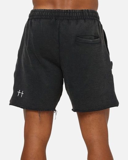 Saint Morta Athltc Sweat Shorts Washed Black