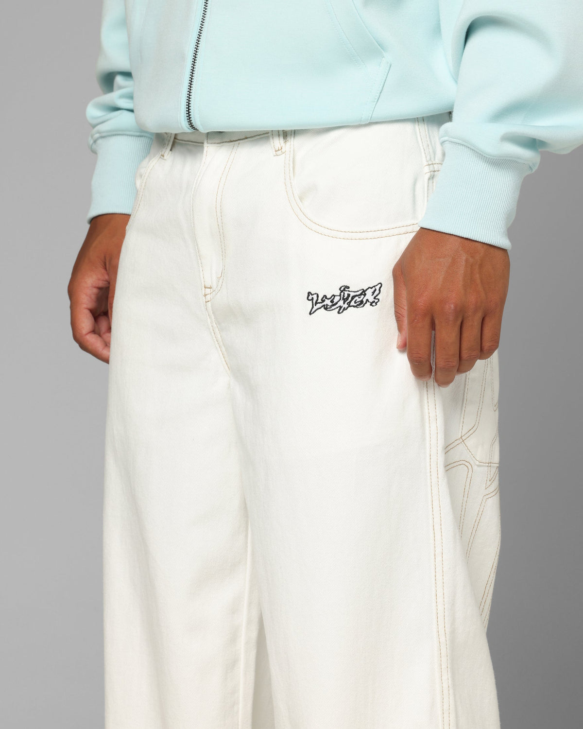 Loiter Star Born Jeans Off White