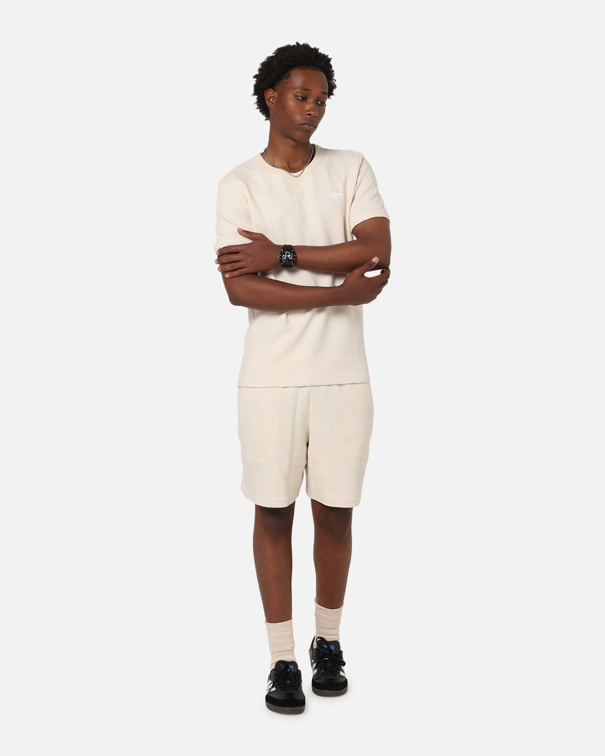 Adidas Trefoil Essentials Waffle Shorts Wonder White