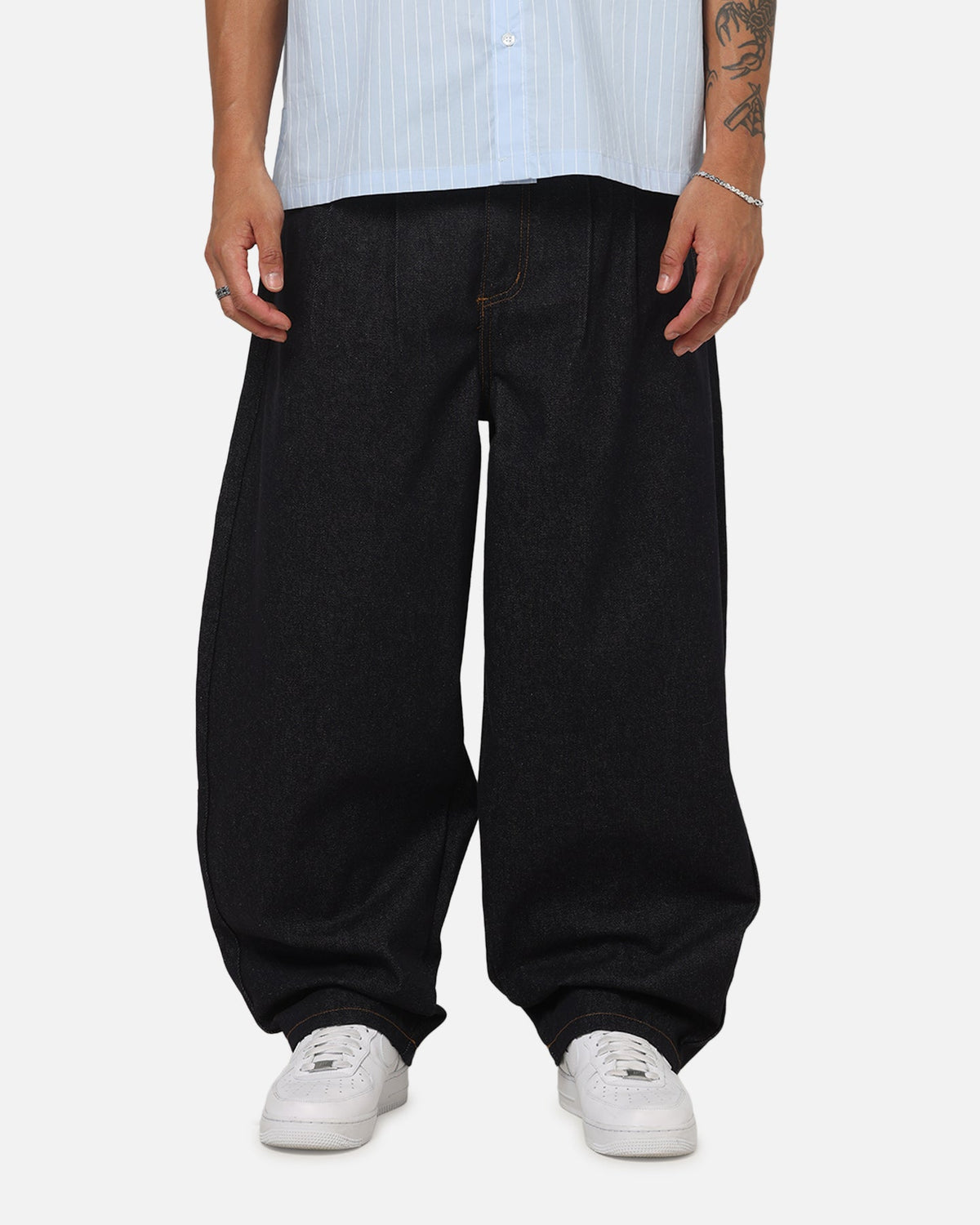 Carre Astor Pleated Jeans Raw Blue