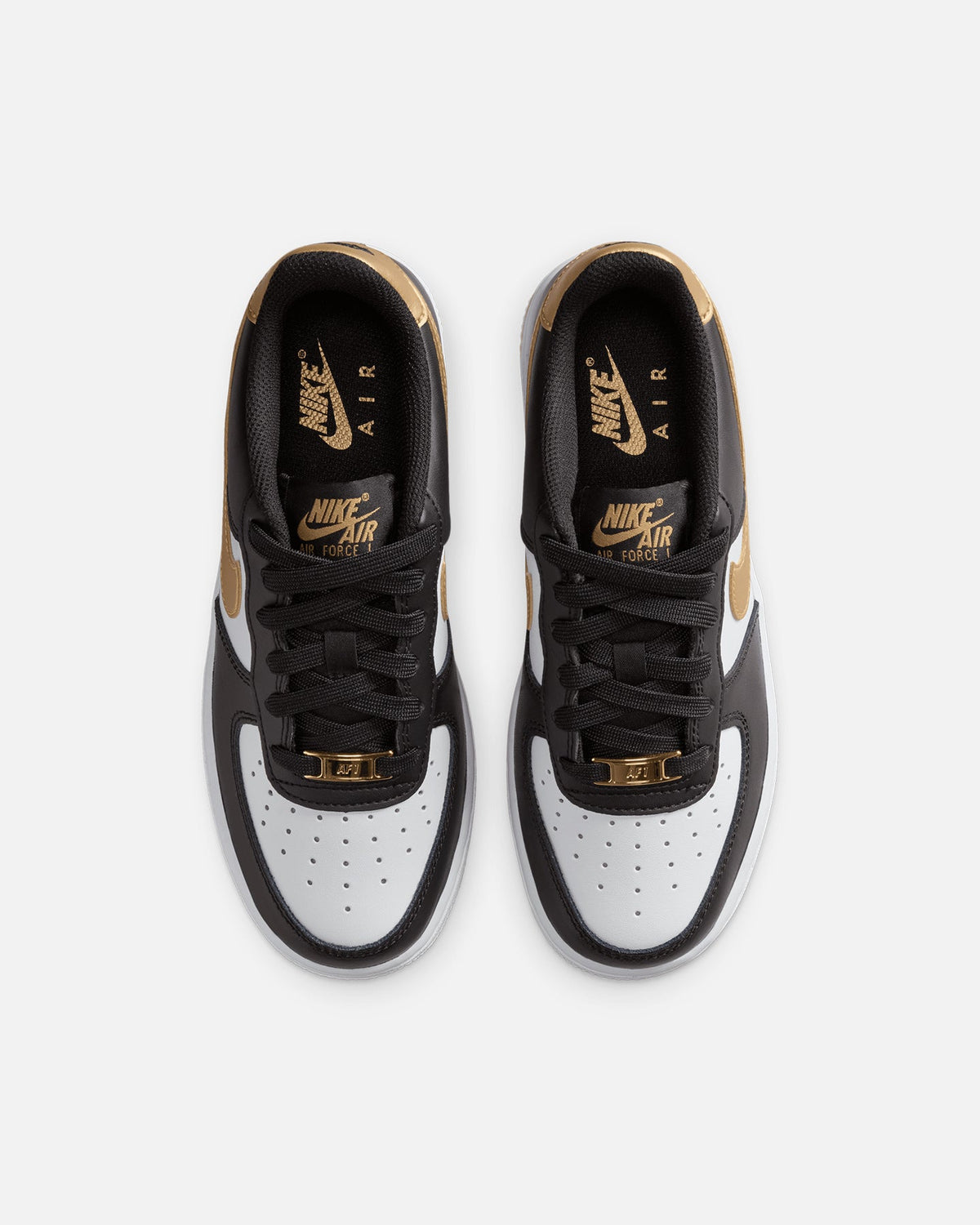 Nike Kids' Air Force 1 (GS) Black/Metallic Gold
