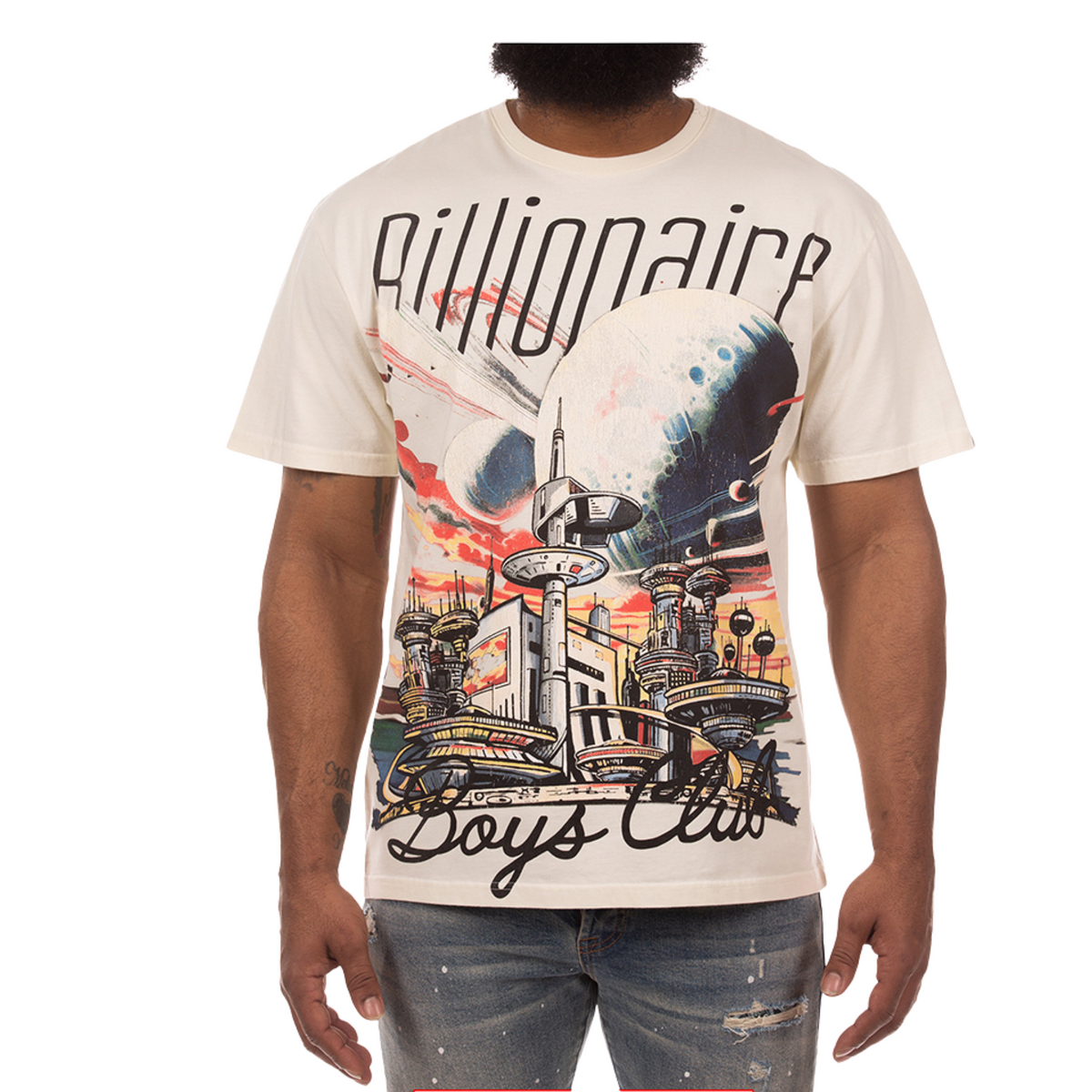 Billionaire Boys "Skycity" SS Knit (Oversized) (Winter White)