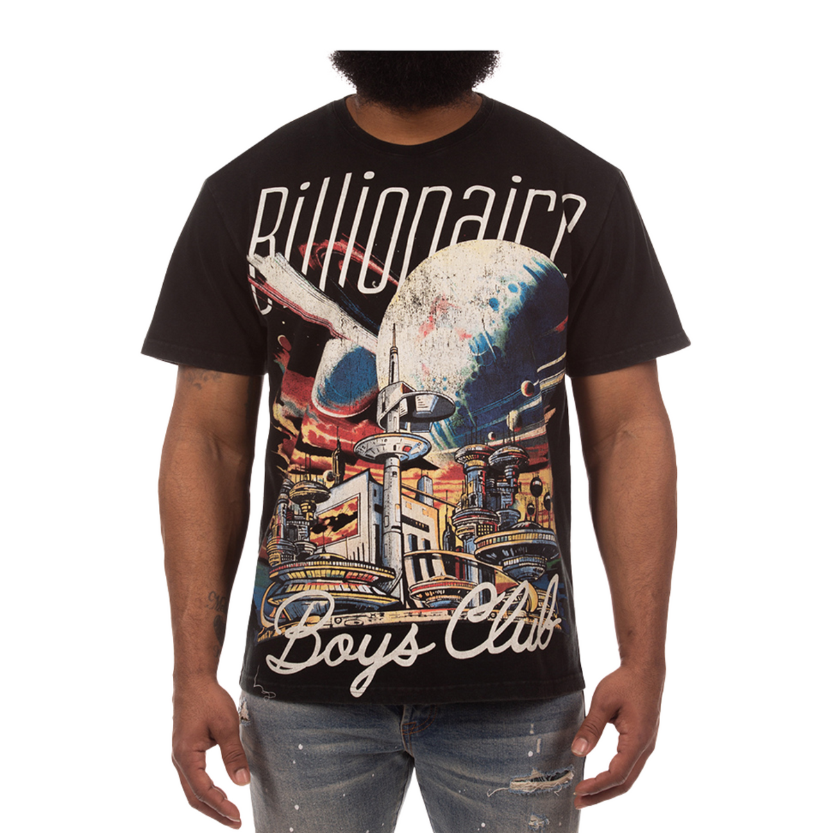 Billionaire Boys "Skycity" SS Knit (Oversized) (Black)
