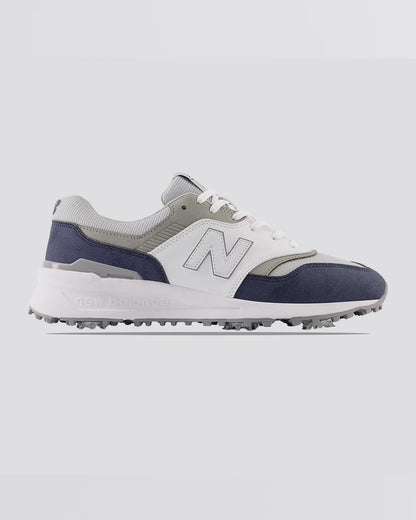 997 Spiked Golf Shoes Navy/White