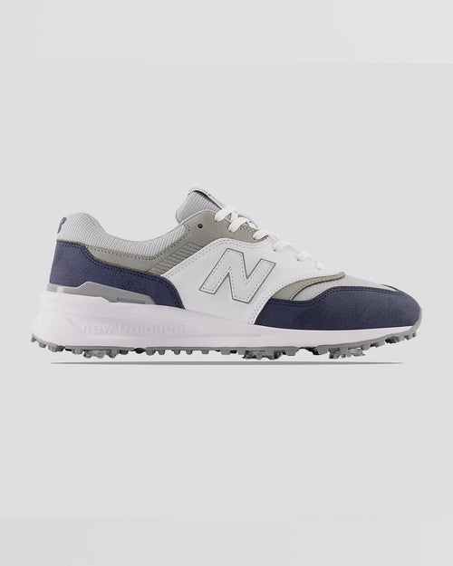 997 Spiked Golf Shoes Navy/White
