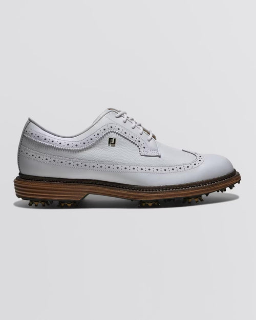 Premiere Series Marquis Cleated Laced Golf Shoes White/Brown