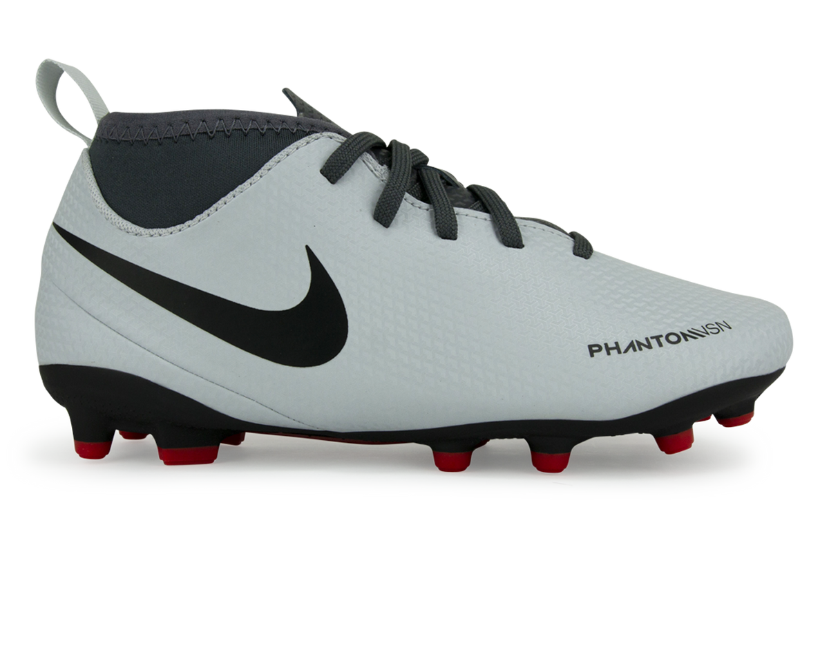 Nike Kids PhantomVSN Club DF FG/MG Pure Platinum/Black/Light Crimson/Dark Grey