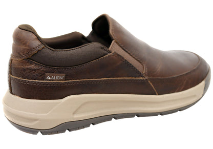 Align Elliott Mens Supportive Leather Wide Fit Comfort Slip On Shoes