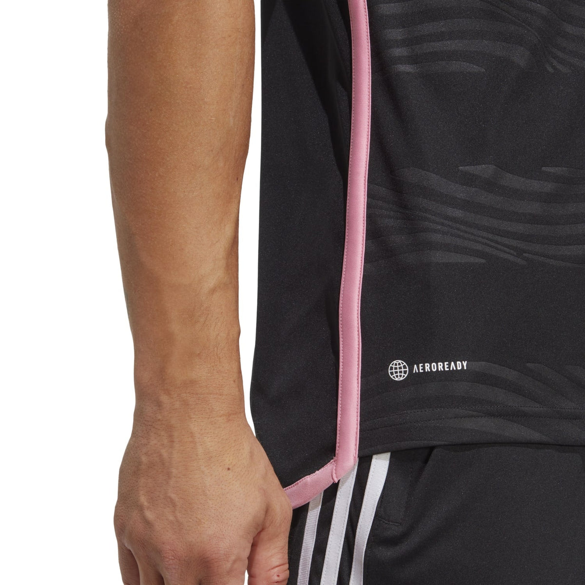 Adidas Men Inter Miami CF 23/24 MLS Away Black Pink Jersey HI1888