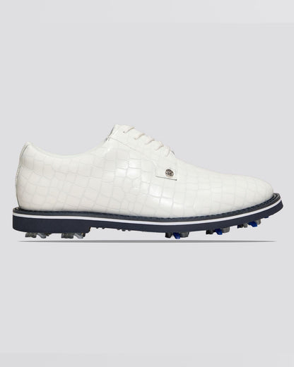 GALLIVANTER G/LOCK Croc Embossed Leather Derby Golf Shoes Snow