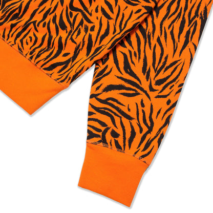 CLOT Men Tiger Stripe Sweatshirt Orange