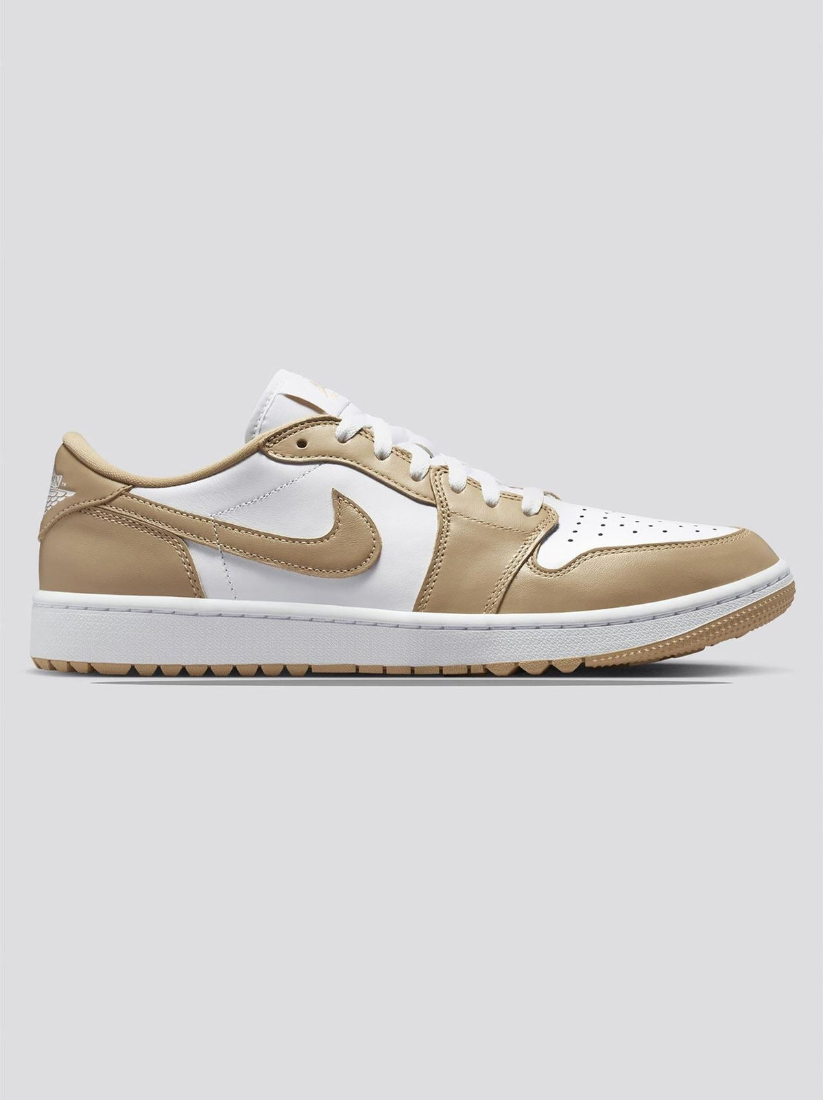 Air Jordan 1 Low Spikeless Golf Shoes White/Linen White